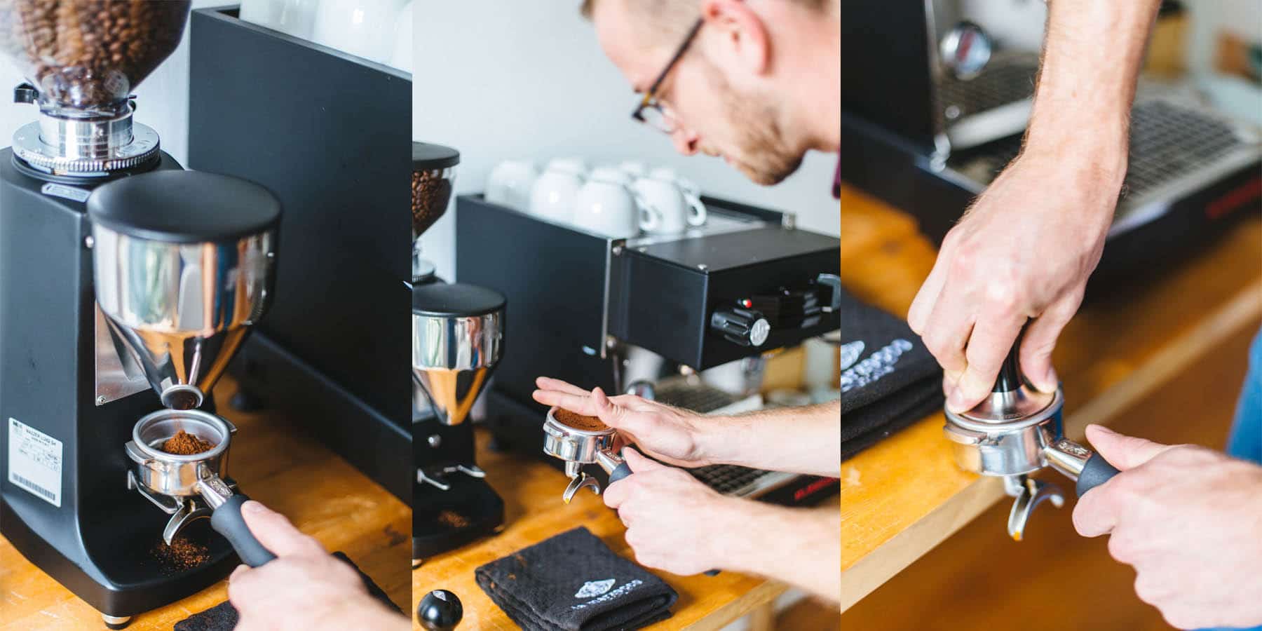 The concept of making coffee in a home kitchen. The geyser coffee