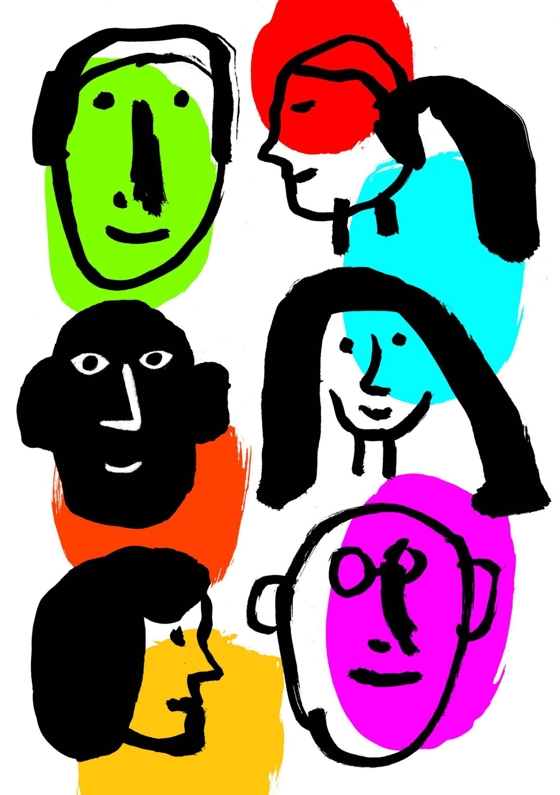 Illustration of faces