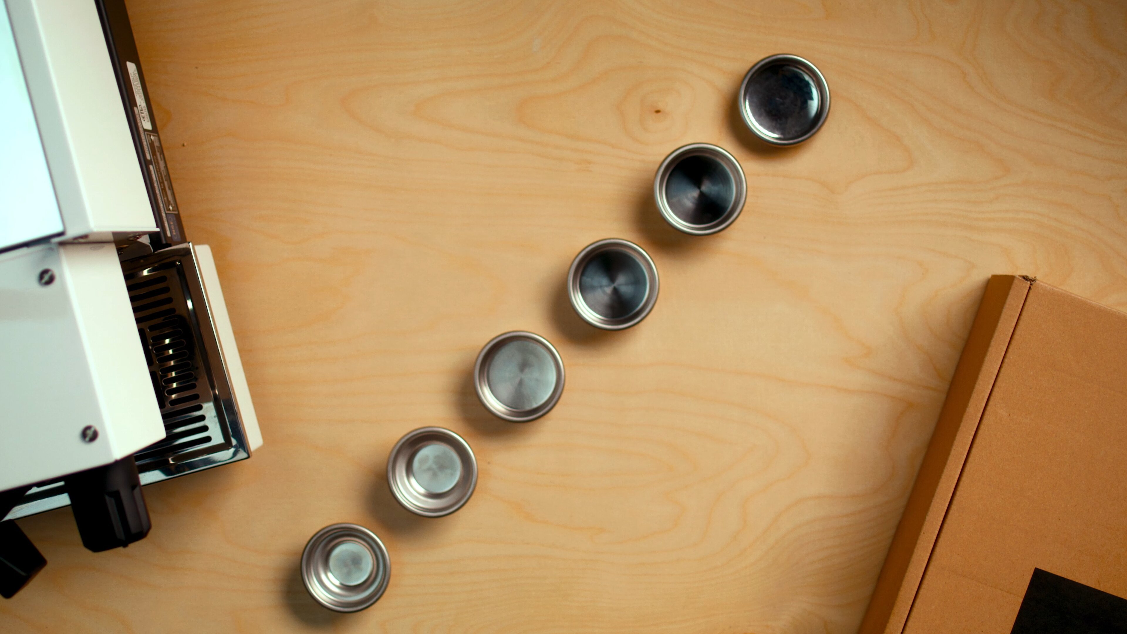 La Marzocco Linea Mini espresso machine delivery in baskets