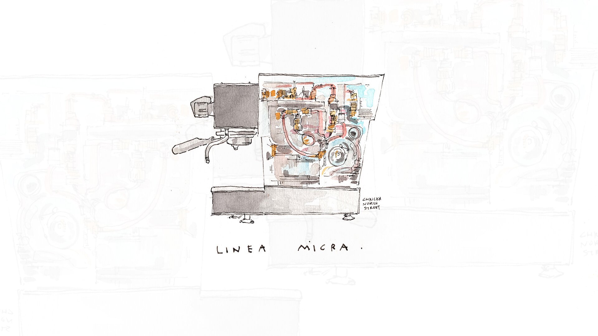 La Marzocco Linea Micra espresso machine, internal mechanism diagram
