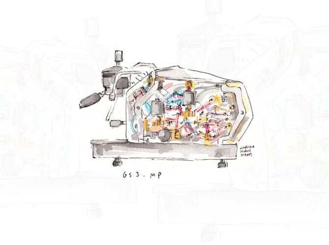 La Marzocco GS3 MP espresso machine internal component diagram