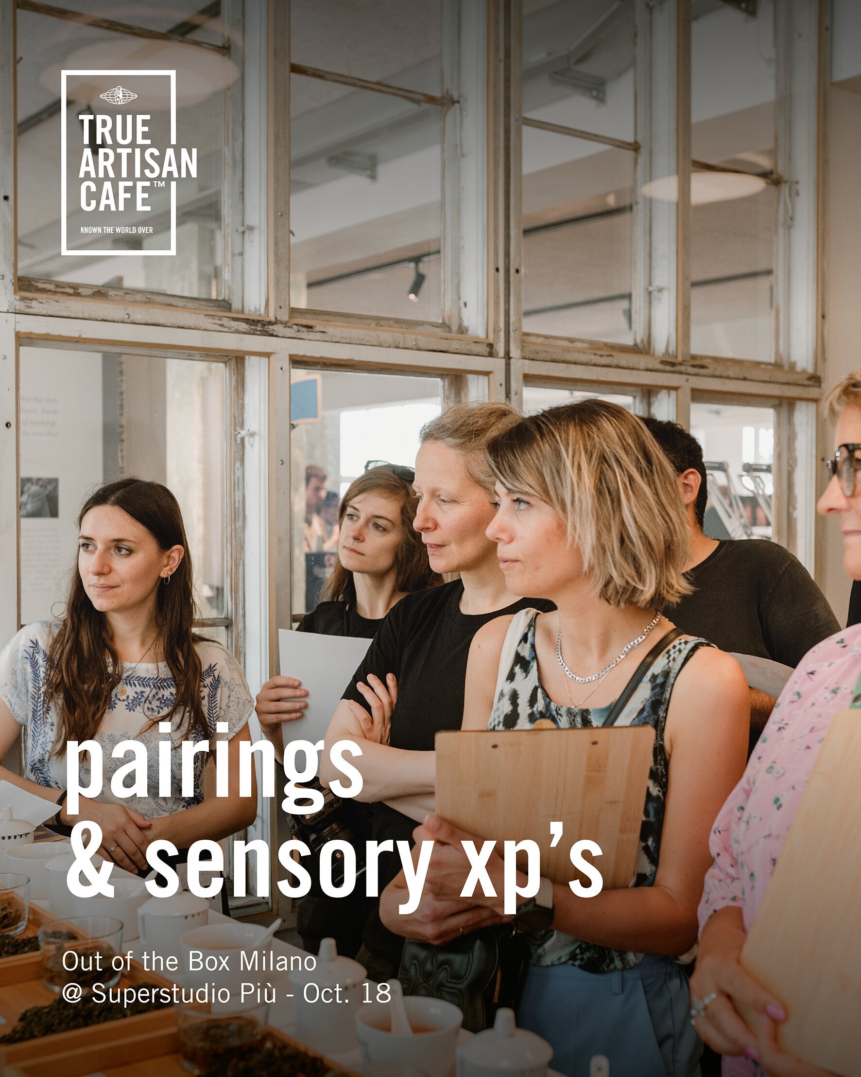 True Artisan Cafe event at Superstudio Più Milano featuring coffee pairings and sensory experiences, October 18
