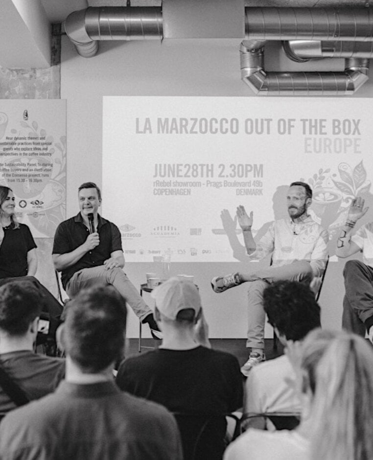 La Marzocco "Out of the Box Europe" event panel discussion, June 28th at Prag showroom in Copenhagen, Denmark