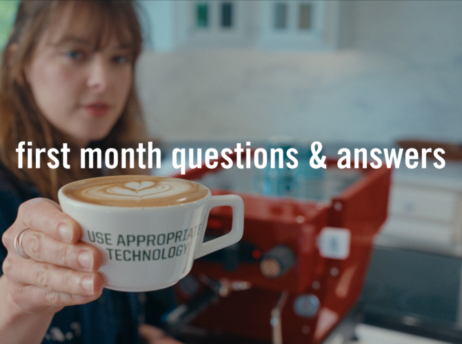 Q&A : Your First Month With a La Marzocco